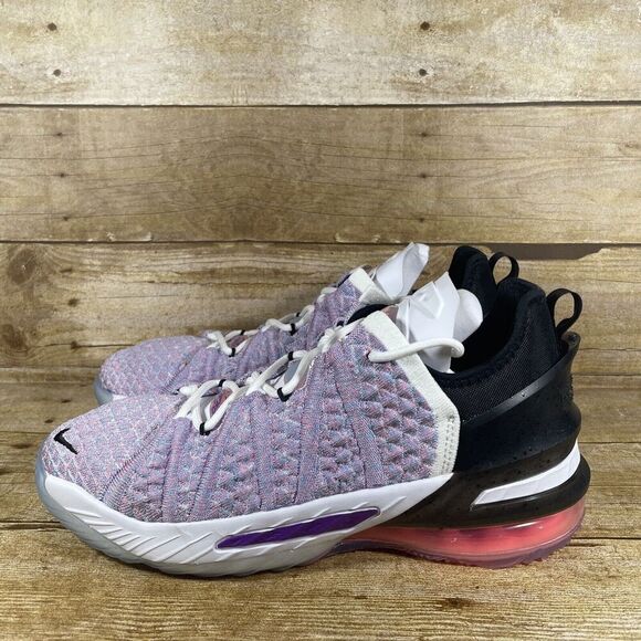 Nike LeBron XVIII 18 James Purple Black CW2760-900 Size 7Y / Women Size 8.5 - Picture 3 of 7